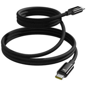 Baseus Tungsten Gold, USB-C Male la USB-C Male, 100 W, 1 m, Magnetic, Black