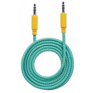 Cablu audio Manhattan Jack 3.5 mm Male - Jack 3.5 mm Male, 1.8m, albastru - galben
