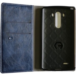Protectie de tip Book Boston Diary Blue-Navy pentru LG G3