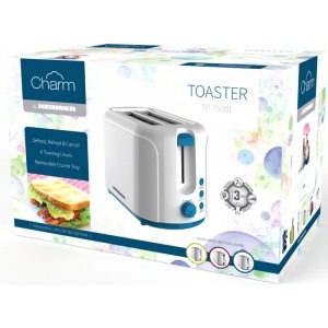 Heinner Prajitor de paine Charm TP-750BL, 750W, Alb-Albastru