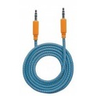 Cablu audio Manhattan Jack 3.5 mm Male - Jack 3.5 mm Male, 1.8m, portocaliu - albastru