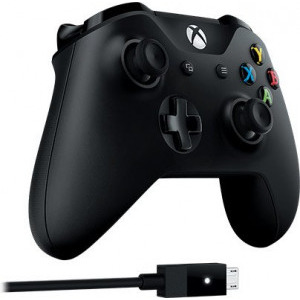 Microsoft Xbox One Controller Black + Cablu USB