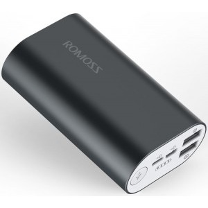 Romoss ACE, 10000 mAh, 2x USB, 2.1A, gri inchis