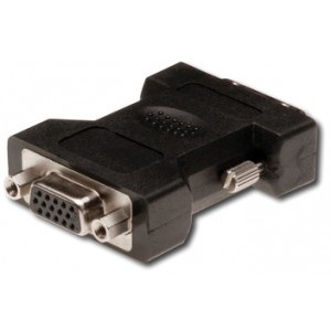 Assmann 1x DVI-I Male - 1x VGA Female, Dual Link, negru