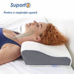 Suporto Set 2x perne cu suport pentru gat din spuma cu memorie