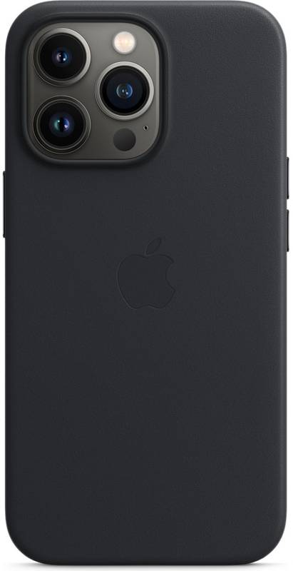 Apple Protectie pentru spate, material piele, cu MagSafe pentru iPhone 13 Pro, culoare Midnight