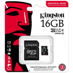 Kingston MicroSDHC Industrial Class 10 UHS-I 16GB + Adaptor
