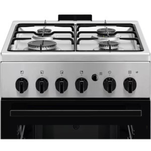Electrolux LKG504012X, Gaz, 4 arzatoare, Aprindere integrata, Sistem de siguranta, Autocuratare catalitica, Grill, Rotisor, 50 cm, Inox
