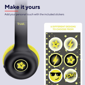 Trust On-Ear, Nouna Wireless Black