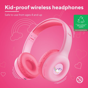 Trust On-Ear, Nouna Wireless Pink