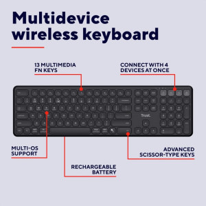 Trust Vaiya Multi-device wireless Black