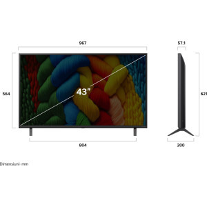 LG Smart TV 43NANO80A3B Seria NANO80 108cm 4K UHD HDR