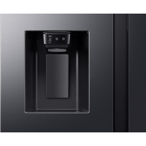 Samsung RS70F64KDFEO, 640 L, Clasa D, Full No Frost, Digital Inverter, All Around Cooling, SpaceMax, Metal Cooling, AI Energy, SmartThings, Dozator de apa & gheata, Control electronic, 178 cm, Inox negru