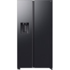 Frigider Side By Side Samsung RS70F64KDFEO, 640 L, Clasa D, Full No Frost, Digital Inverter, All Around Cooling, SpaceMax, Metal Cooling, AI Energy, SmartThings, Dozator de apa & gheata, Control electronic, 178 cm, Inox negru