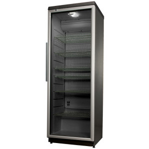 Whirlpool Vitrina frigorifica ADN221S, 455 L, Control mecanic, Iluminare LED, 202 cm, Argintiu