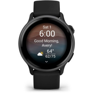 Garmin Vivoactive 6, GPS 42mm Slate, curea Black