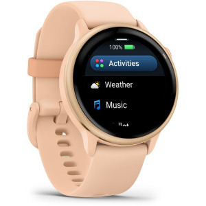 Garmin Vivoactive 6, GPS 42mm Metallic Pink Dawn, curea Pink Dawn