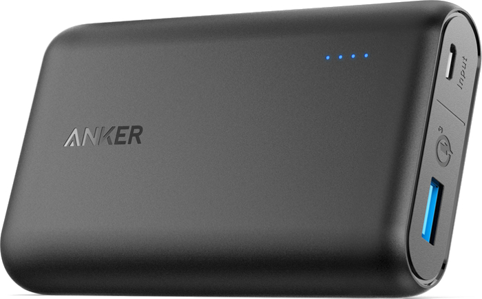 Baterie externa Anker PowerCore Speed, 10000 mAh, 3A, 1x USB, Black, tehnologia Quick Charge 3.0