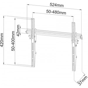 SBOX PLB-133M, 23 - 55 inch, gri