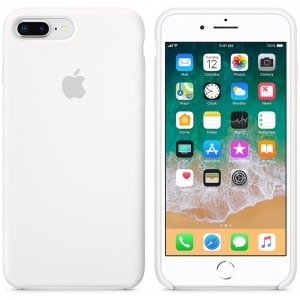 Apple Protectie pentru spate, material silicon, pentru iPhone 7 Plus si 8 Plus, culoare White