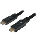 Cablu video Logilink HDMI Male - HDMI Male, v1.4, 30m, Ethernet, Activ, negru