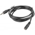 Lanberg Jack 3.5 mm Male - Jack 3.5 mm Female, 1.5m, negru