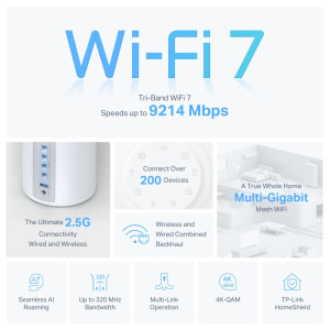 TP-LINK 2.5Gigabit DECO BE65 Tri-Band WiFi 7 2buc