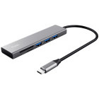 Hub USB Trust Halyx Fast USB-C & Card Reader, 3-port Hub