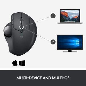 Logitech MX Ergo, Wireless/Bluetooth, Black