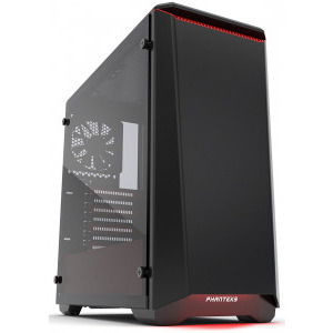 Phanteks Eclipse P400 Tempered Glass Black/Red