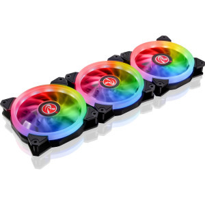 Raijintek IRIS 12 Rainbow RGB LED with Controller, 3 Pack