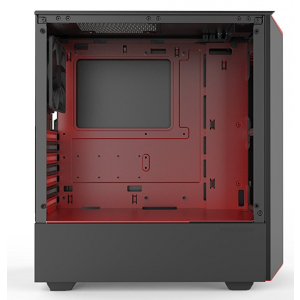 Phanteks Eclipse P300 Tempered Glass Black/Red