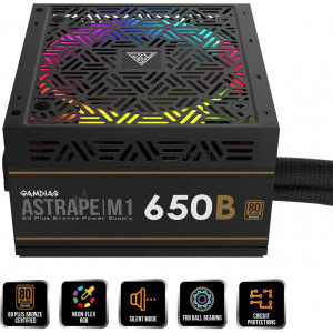 Gamdias Astrape M1 650B, 80+ Bronze, 650W