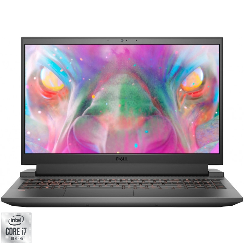 Laptop DELL Gaming 15.6” G15 5510, FHD 165Hz, Procesor Intel® Core™ i7-10870H (16M Cache, up to 5.00 GHz), 16GB DDR4, 1TB SSD, GeForce RTX 3060 6GB, Linux, Dark Shadow Grey, 3Yr CIS Dell imagine noua idaho.ro