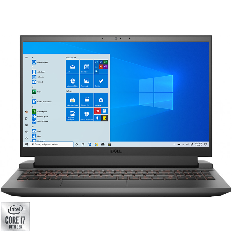 Laptop DELL Gaming 15.6” G15 5510, FHD 165Hz, Procesor Intel® Core™ i7-10870H (16M Cache, up to 5.00 GHz), 16GB DDR4, 1TB SSD, GeForce RTX 3060 6GB, Win 10 Home, Dark Shadow Grey, 3Yr CIS Dell imagine noua idaho.ro