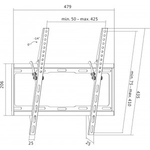 Logilink BP0012, 32 - 55 inch, negru