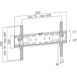 Logilink BP0018, 37 - 70 inch, negru
