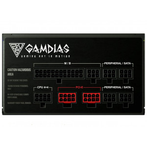 Gamdias Astrape P1 650G, 80+ Gold, 650W