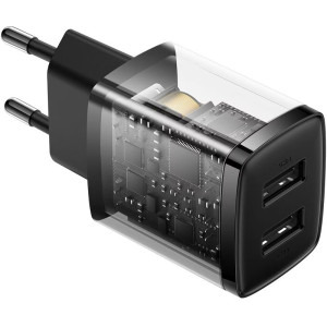 Baseus CCXJ010201, 2x USB, Black