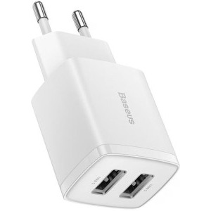 Incarcator retea Baseus CCXJ010202, 2x USB, White