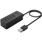 Hub USB Orico W5P-U2, 4 porturi, USB 2.0, negru