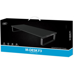 Deepcool M-DESK F3, 27 inch, USB port, Audio port, negru