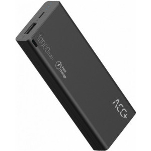 Baterie externa Maxcom ACC+ Thin 10000 mAh, 1x USB, 2A, Black, Fast Charge