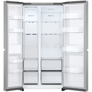 LG GSBC40PYPE, 664 L, Clasa E, No Frost, Smart Inverter, LinearCooling, Smart Diagnosis, Control electronic, 179 cm, Argintiu