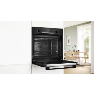 Bosch HBA574BB3, Electric, 71 L, Autocuratare pirolitica, AutoPilot 10, HotAir Gentle, Grill, Clasa A+, Negru