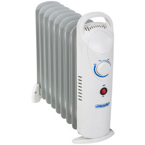Mesko Calorifer electric MS7805, 1000 W, 9 elementi, Termostat reglabil, Alb