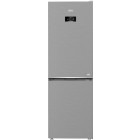 Combina frigorifica Beko B3RCNA364HXB1, 316 L, Clasa E, No Frost, HarvestFresh, AeroFlow, Kitchen Fit, EverFresh+, 187 cm, Metal Look