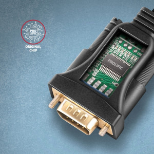 AXAGON USB 2.0 tip A Male - Serial Male, 1.5m, negru