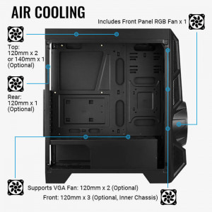 Aerocool AeroEngine RGB Tempered Glass