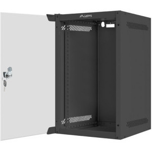 Lanberg WF10-2309-10B 9U, Wall mount, 310 mm, Glass door, Negru